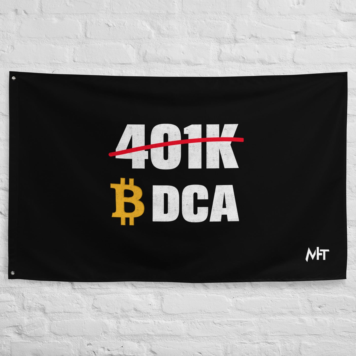 401K Bitcoin DCA Flag by DarkByteGear