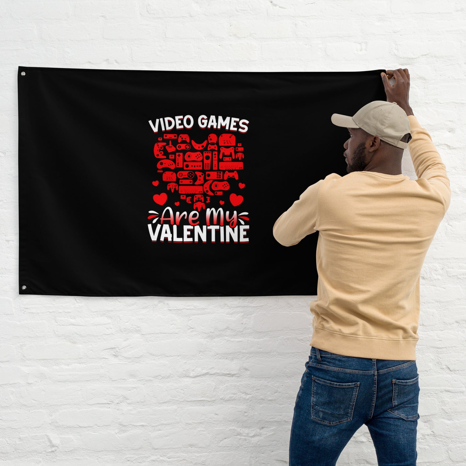 Video games are my valentine Flag by DarkByteGear