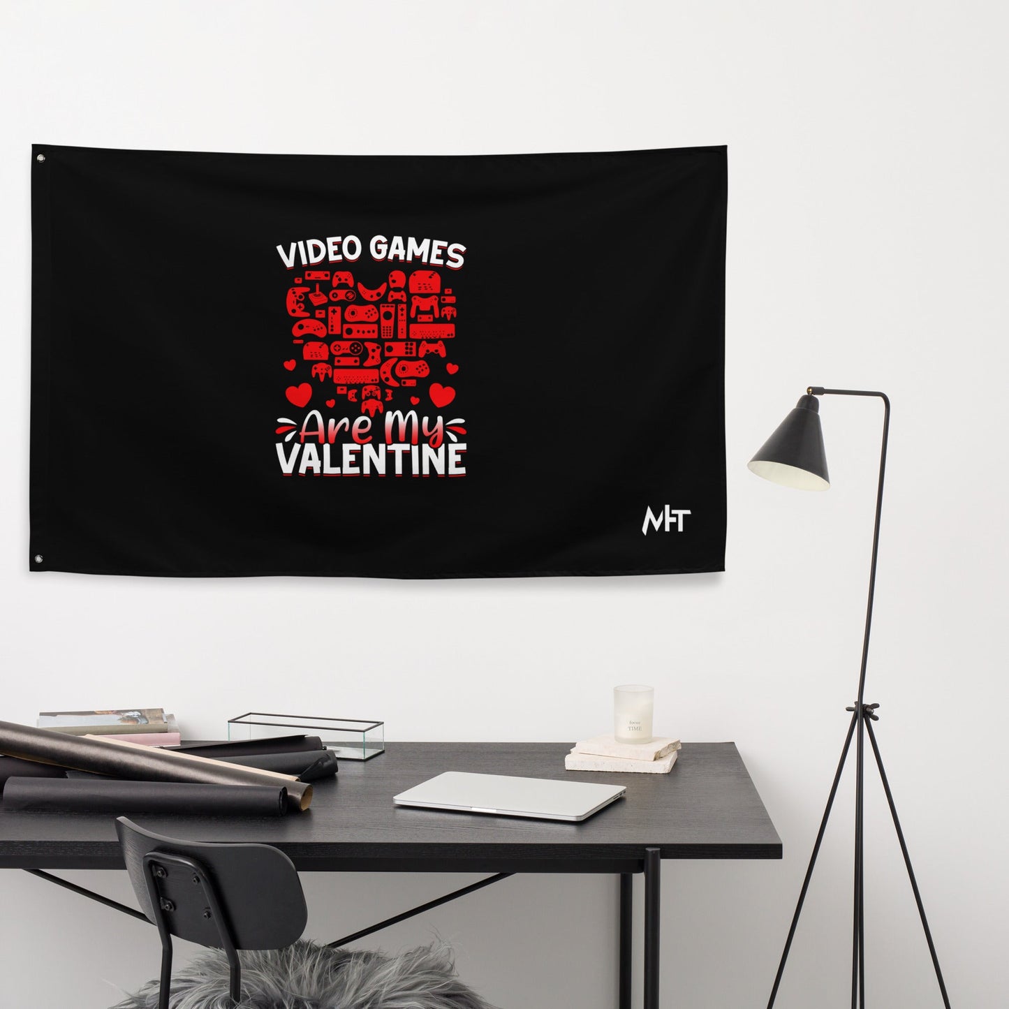 Video games are my valentine Flag by DarkByteGear