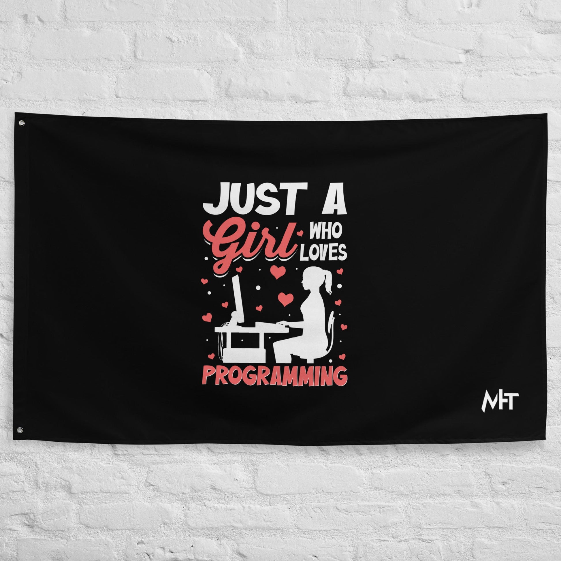 Just a girl who loves programming - Flag by DarkByteGear
