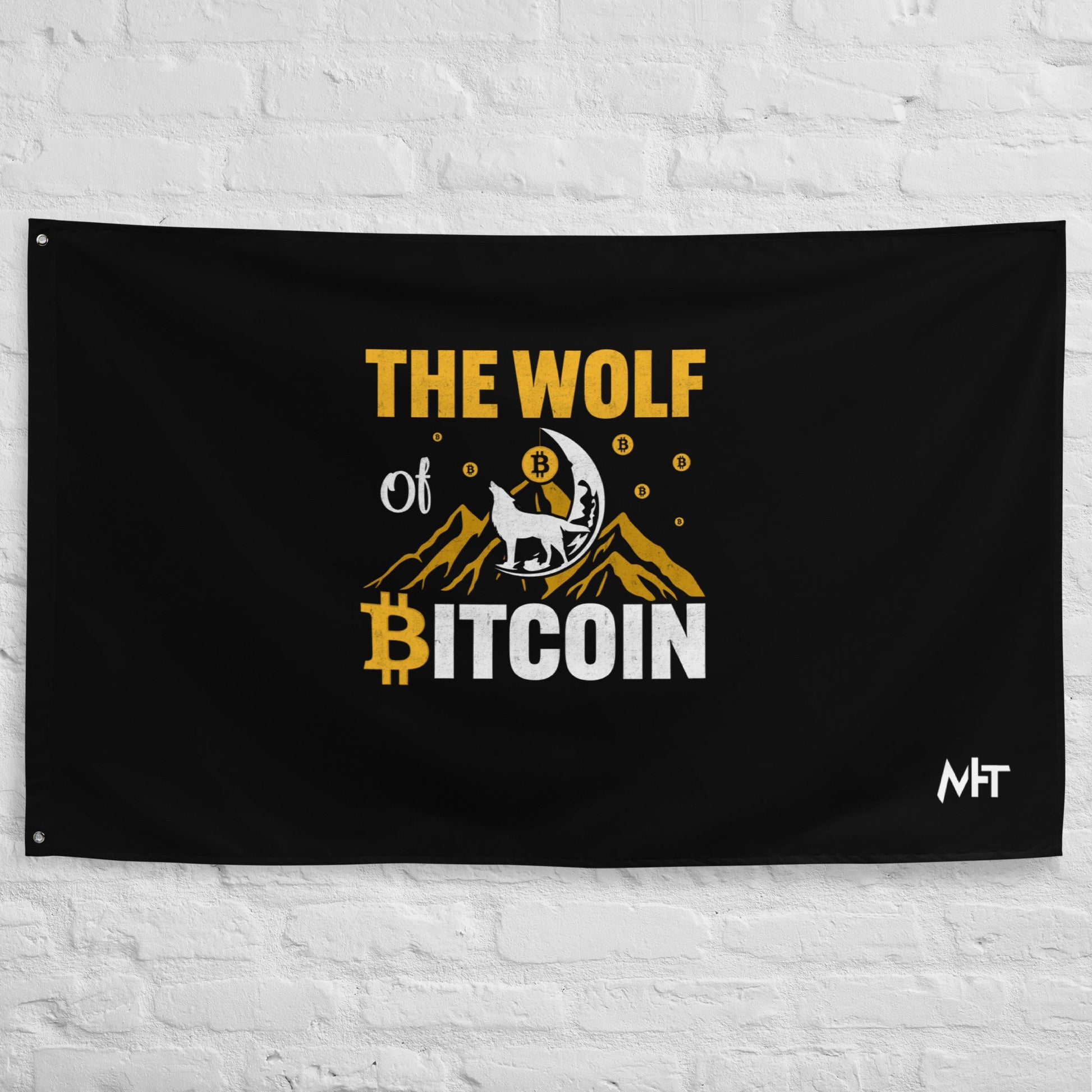 The Wolf of Bitcoin - Flag by DarkByteGear