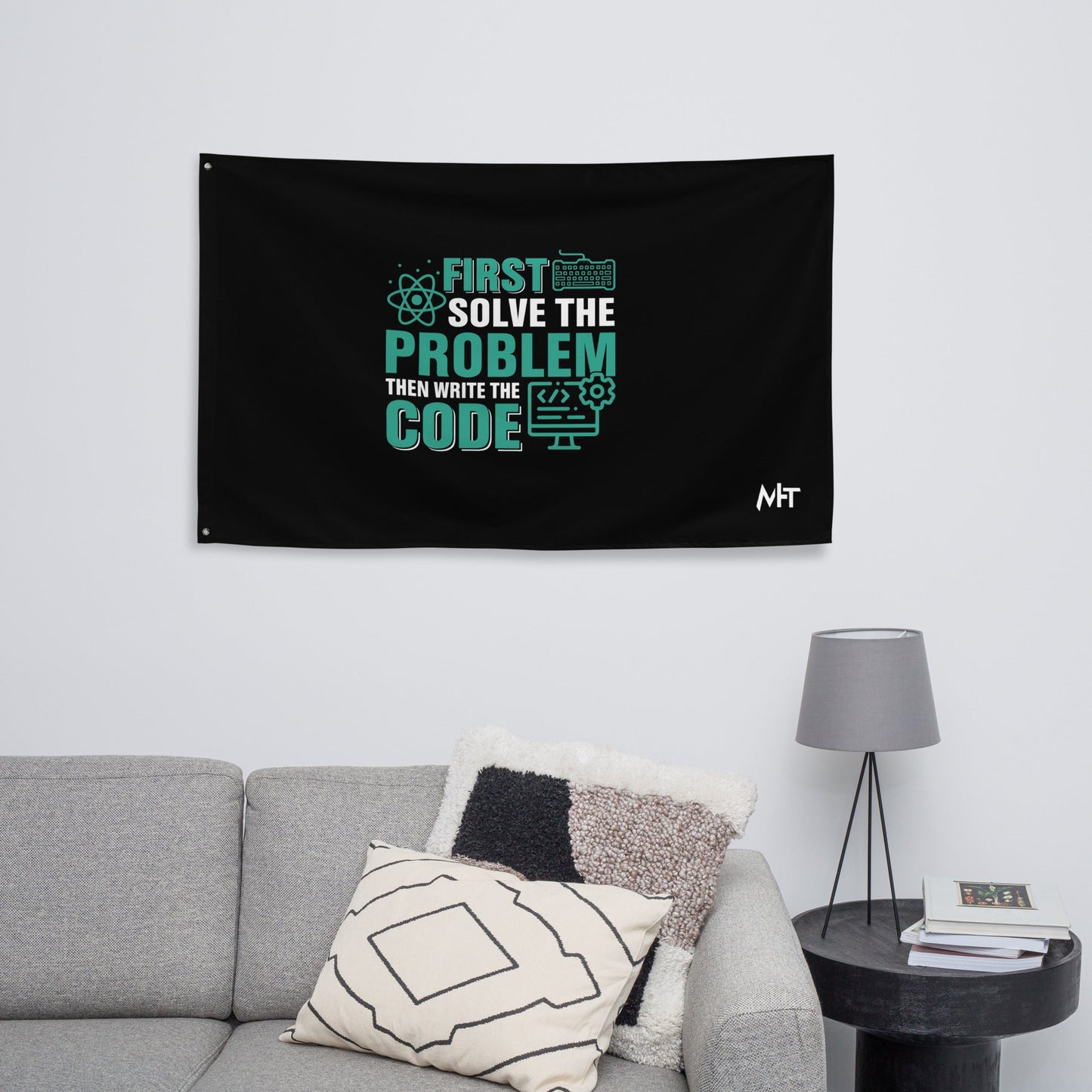 First, Solve the problem; then, Write the code V1 - Flag by DarkByteGear