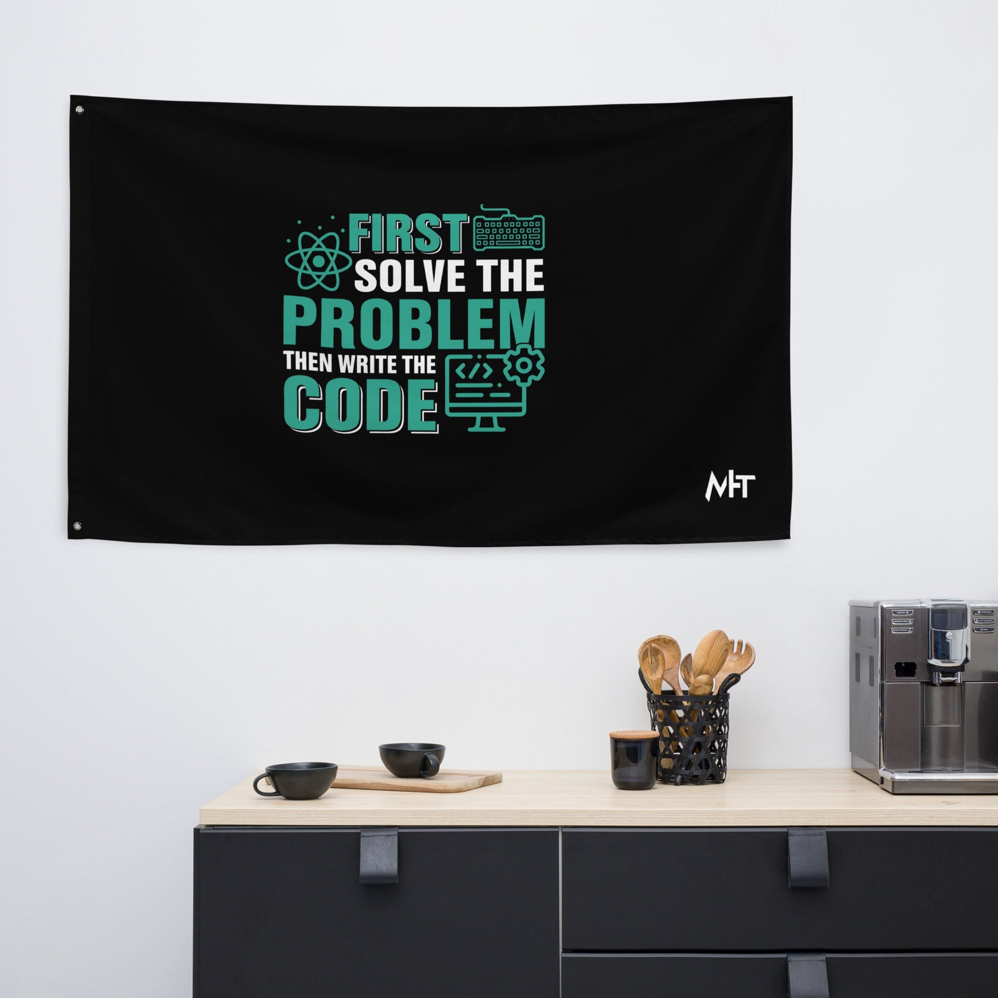 First, Solve the problem; then, Write the code V1 - Flag by DarkByteGear