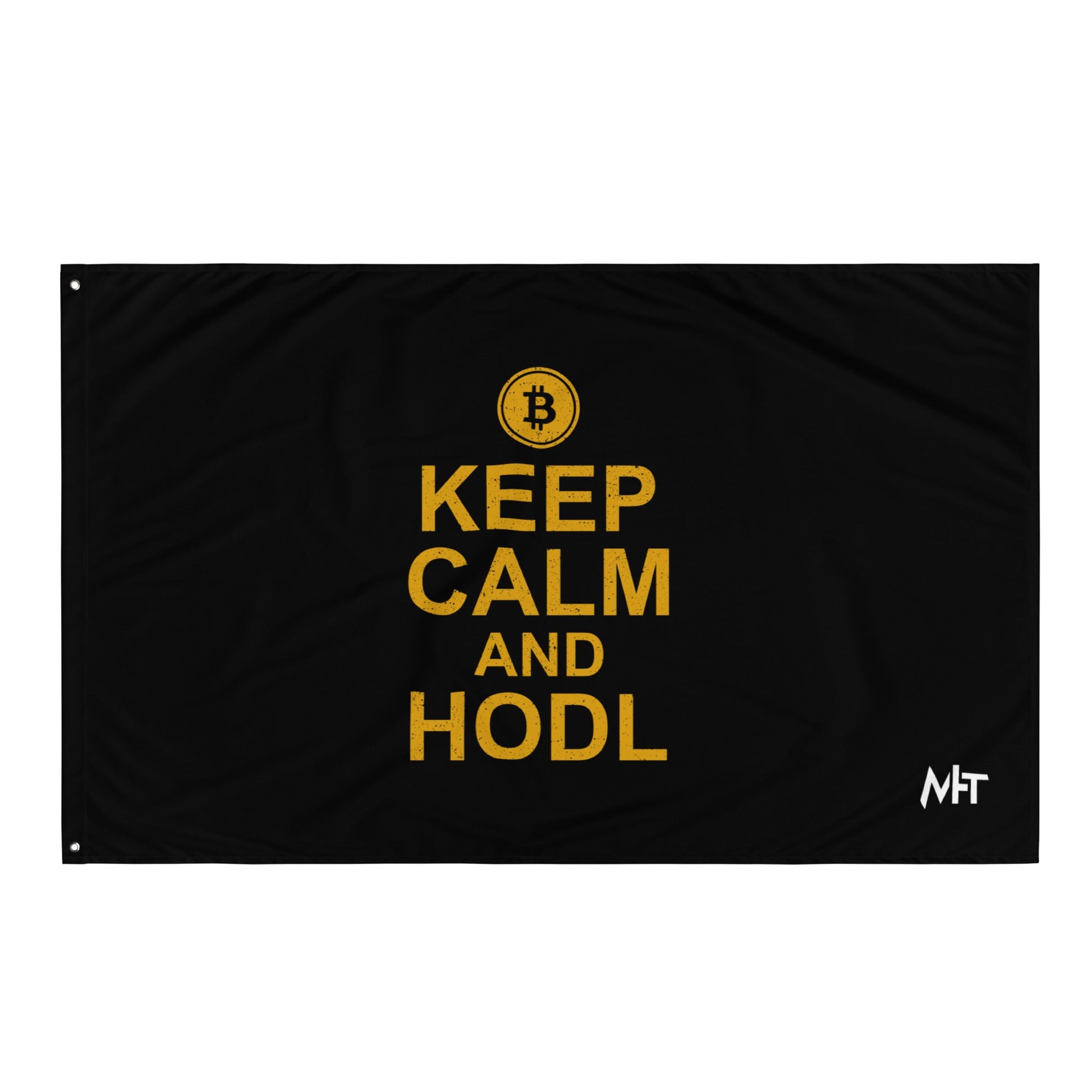 Keep Calm and HODL Flag by DarkByteGear