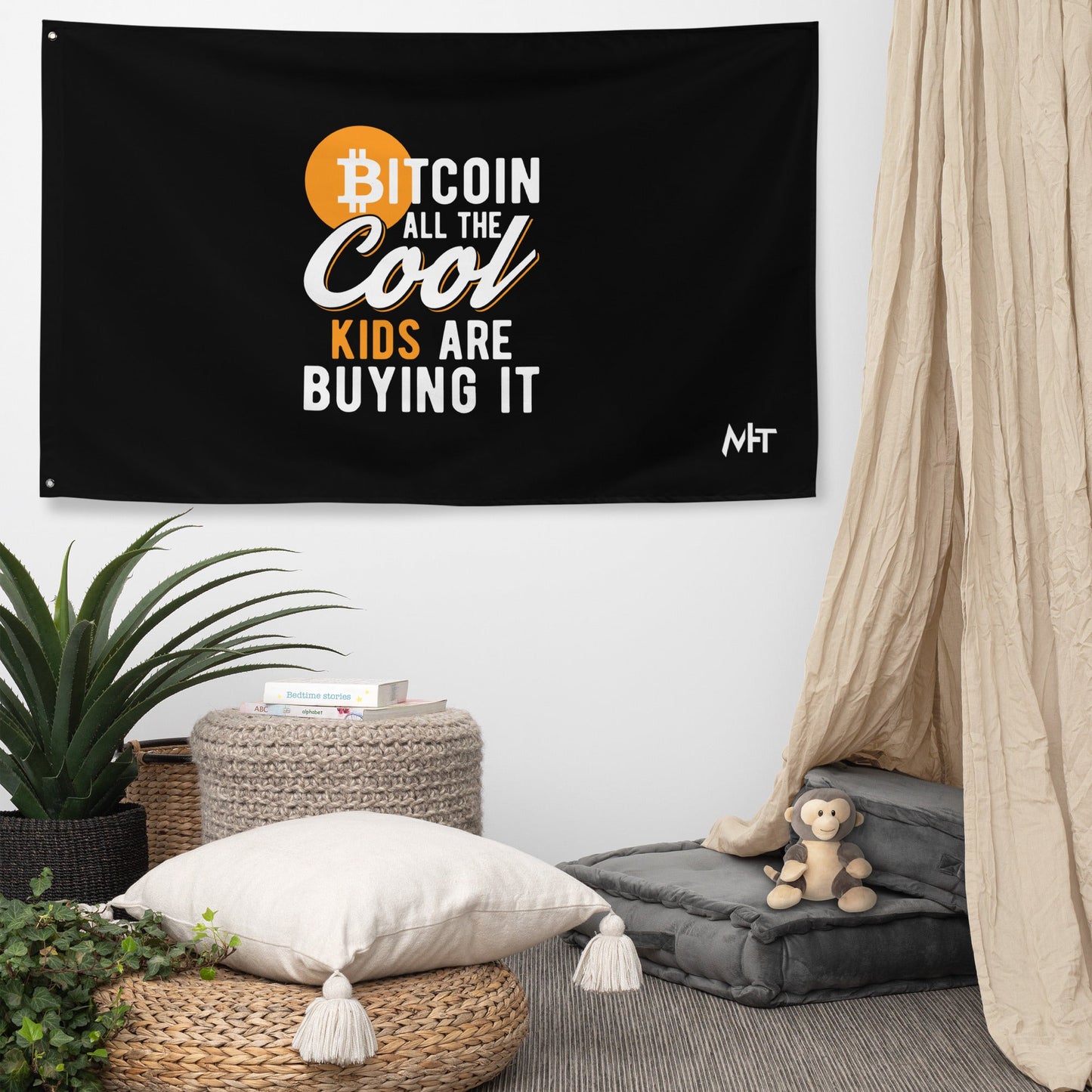 Bitcoin All the cool kids are buying it Flag by DarkByteGear