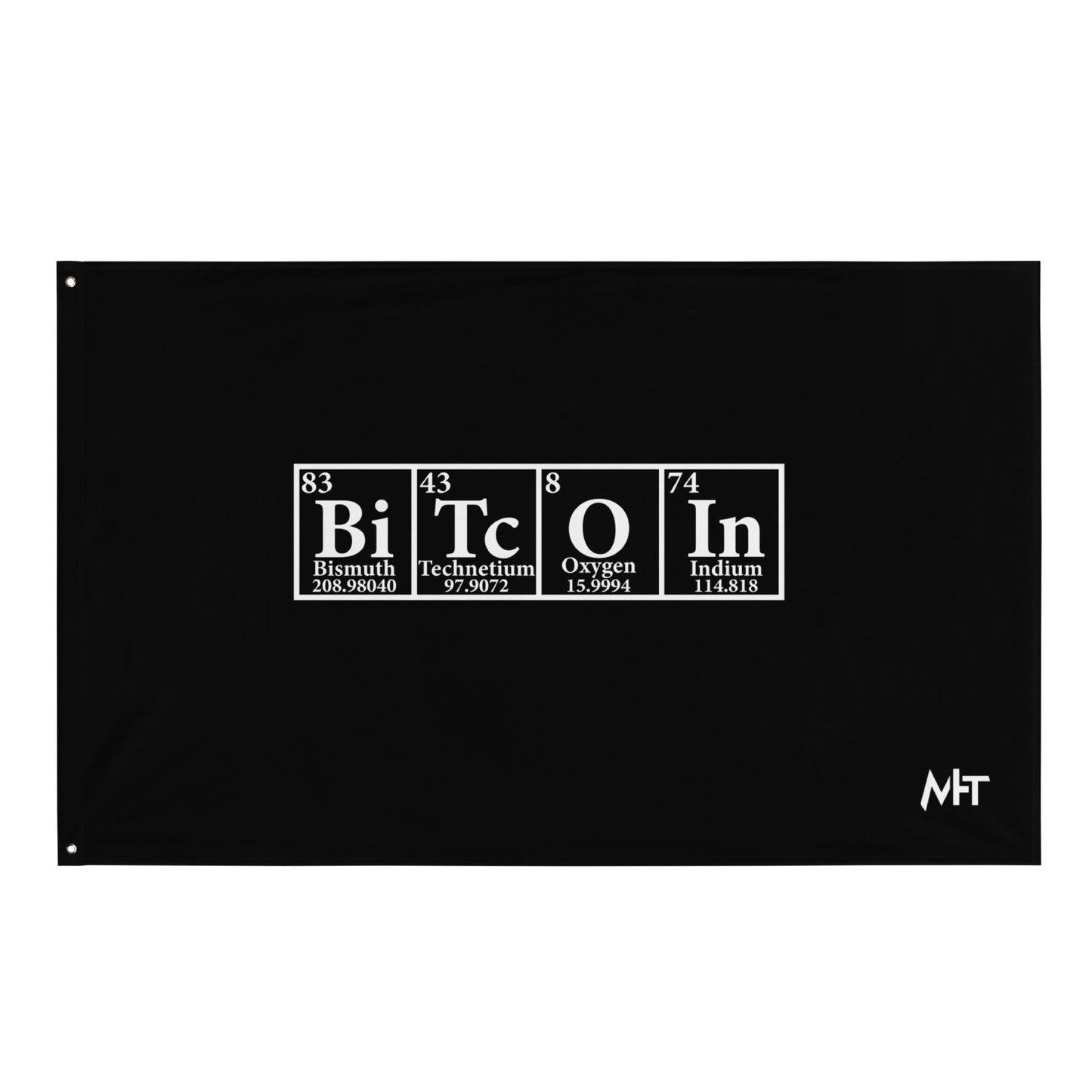 Bitcoin Periodic Table Flag by DarkByteGear