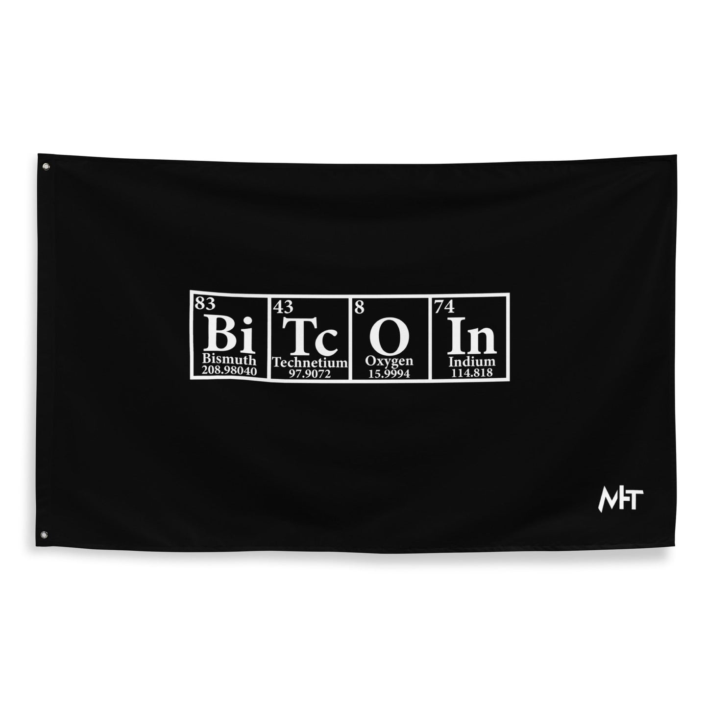 Bitcoin Periodic Table Flag by DarkByteGear
