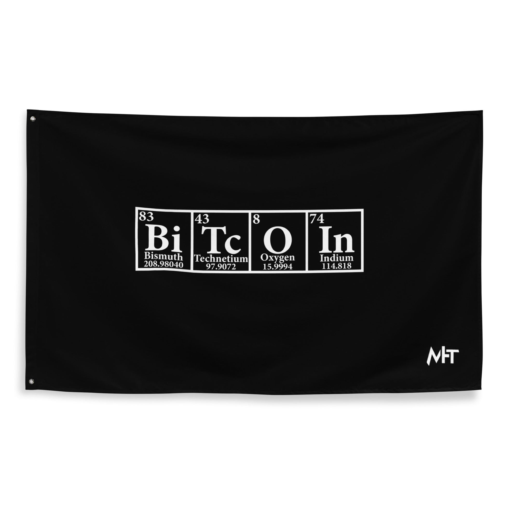 Bitcoin Periodic Table Flag by DarkByteGear