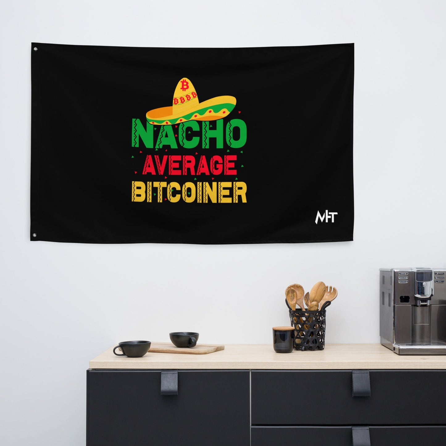 Nacho Average Bitcoiner Flag by DarkByteGear