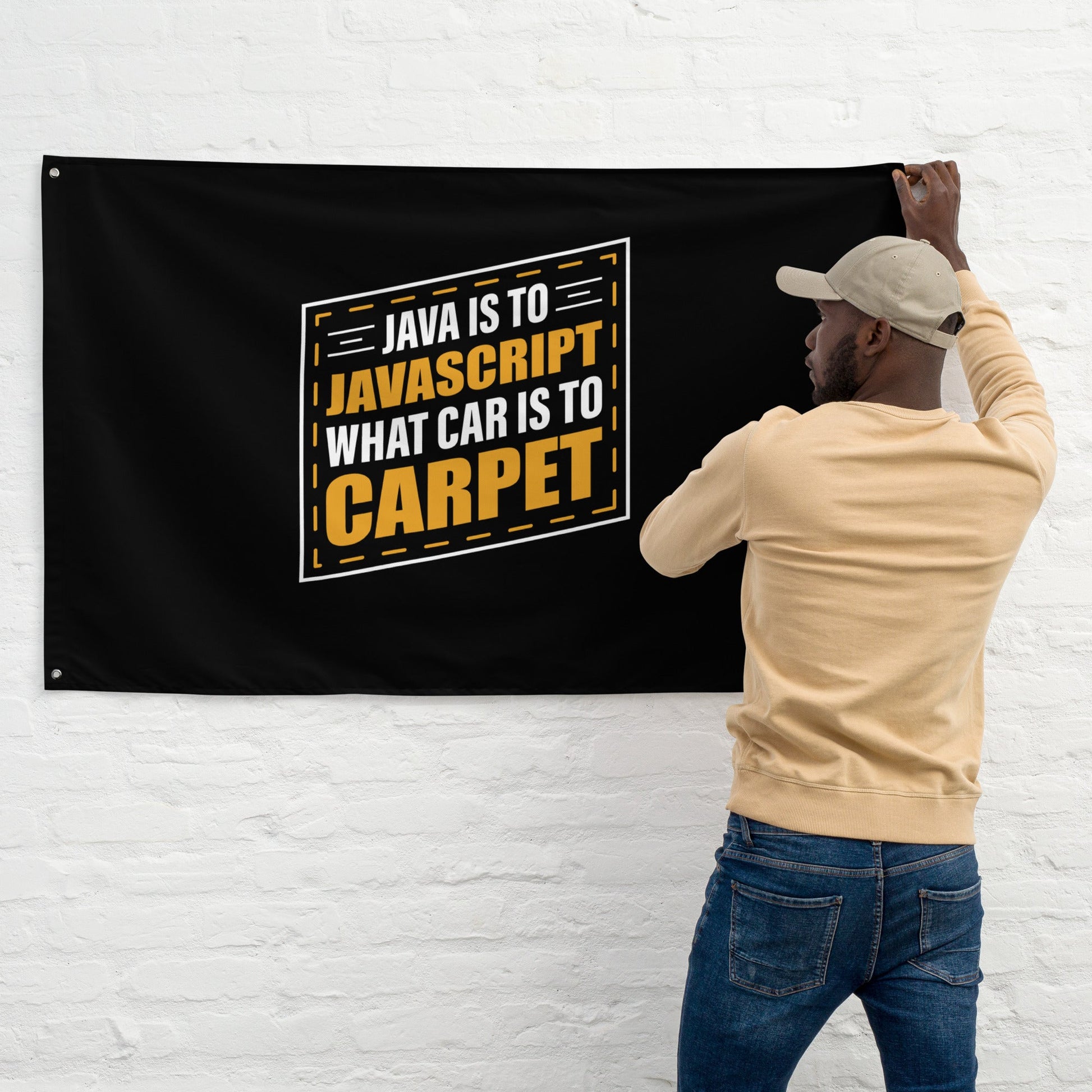 Java is to JavaScript - Flag by DarkByteGear