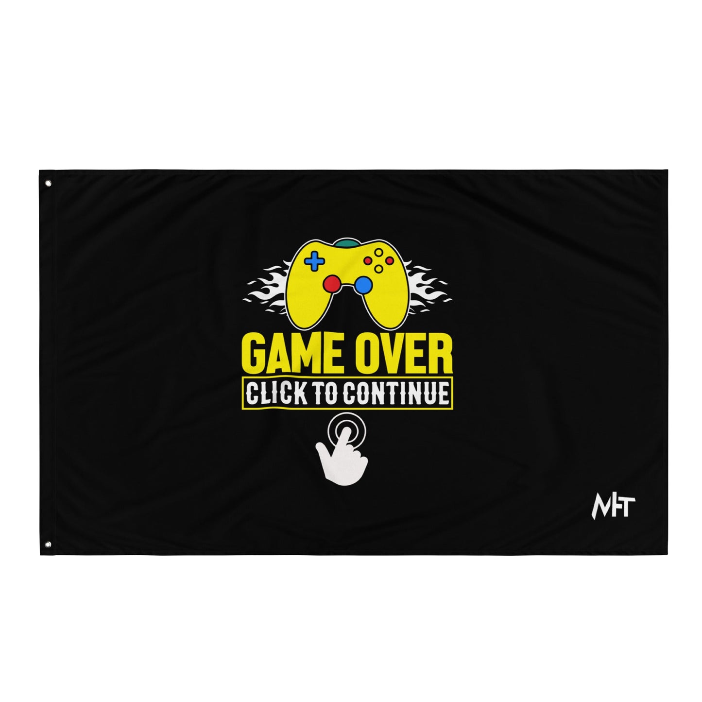 Game Over Click to Continue - Flag by DarkByteGear