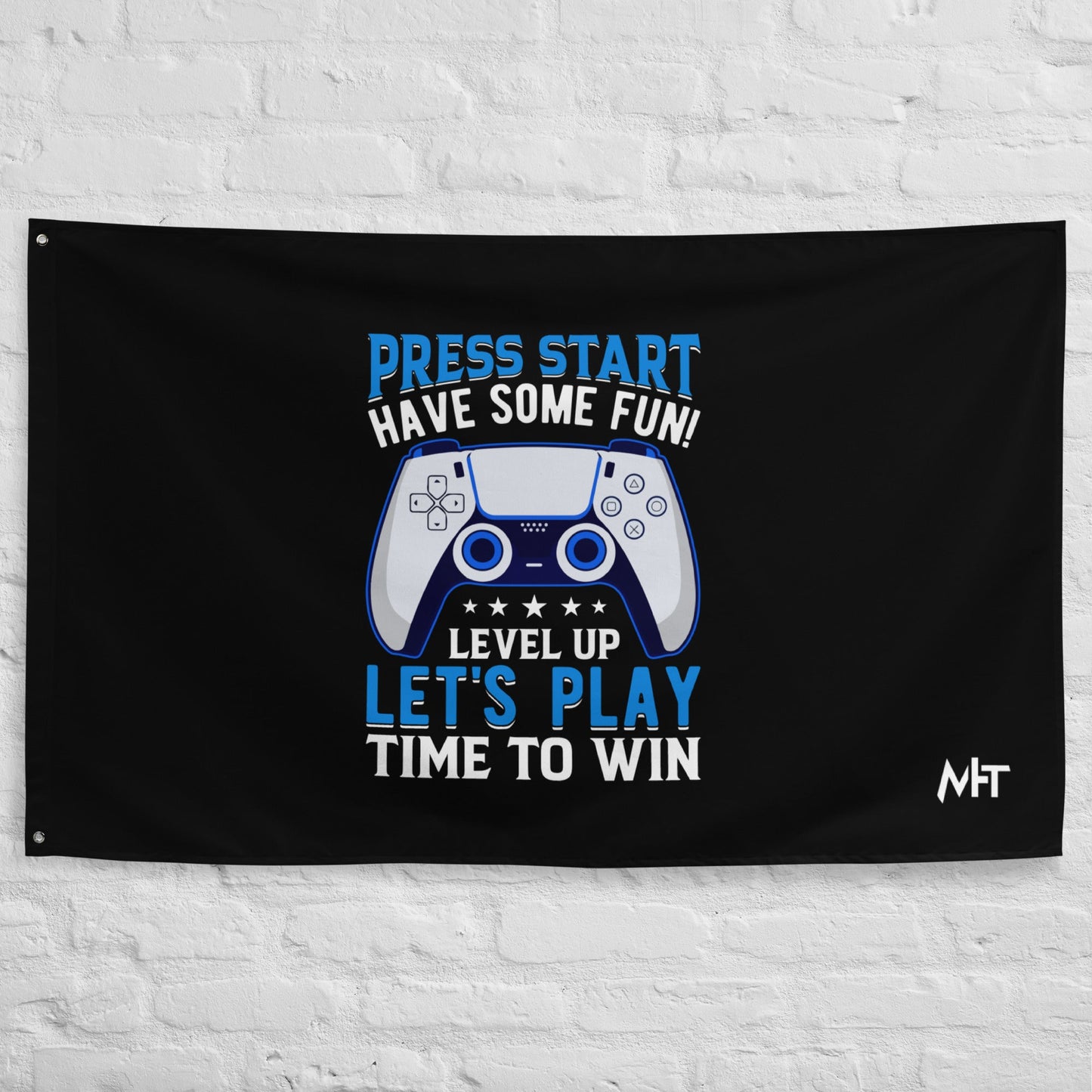 Press Start and Have Some Fun - Flag by DarkByteGear