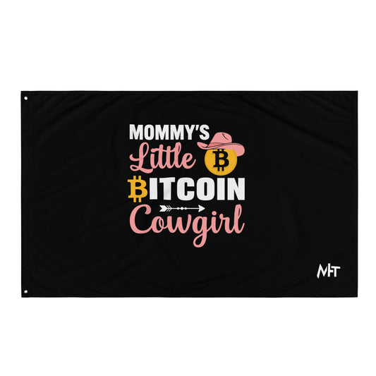 Mommy's little bitcoin cowgirl Flag by DarkByteGear