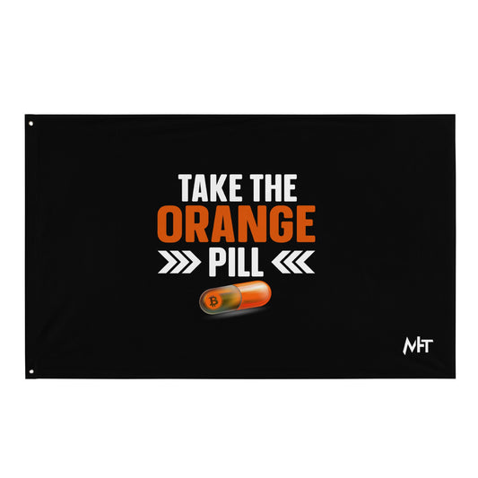 Take the Orange Pill Flag by DarkByteGear
