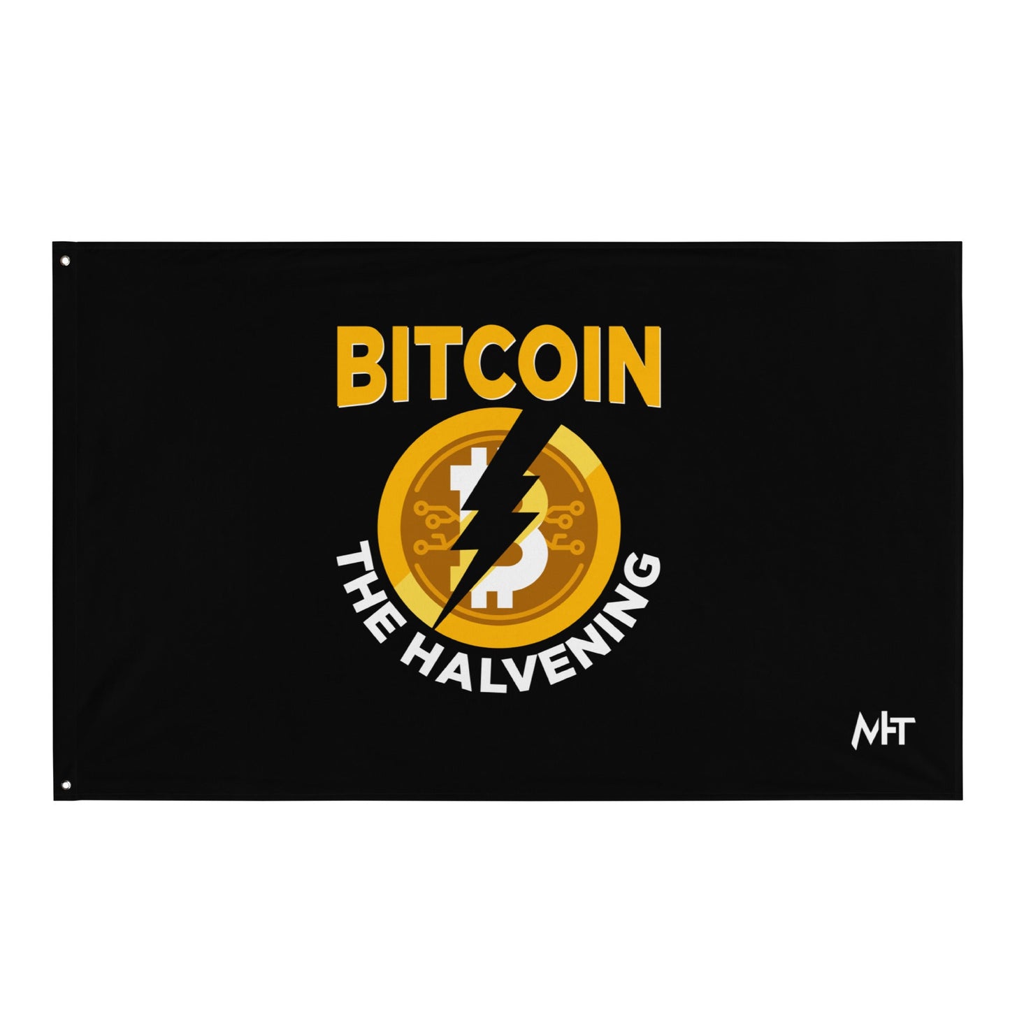 Bitcoin the Halvening - Flag by DarkByteGear