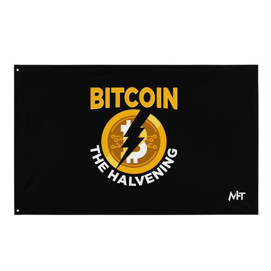 Bitcoin the Halvening - Flag by DarkByteGear