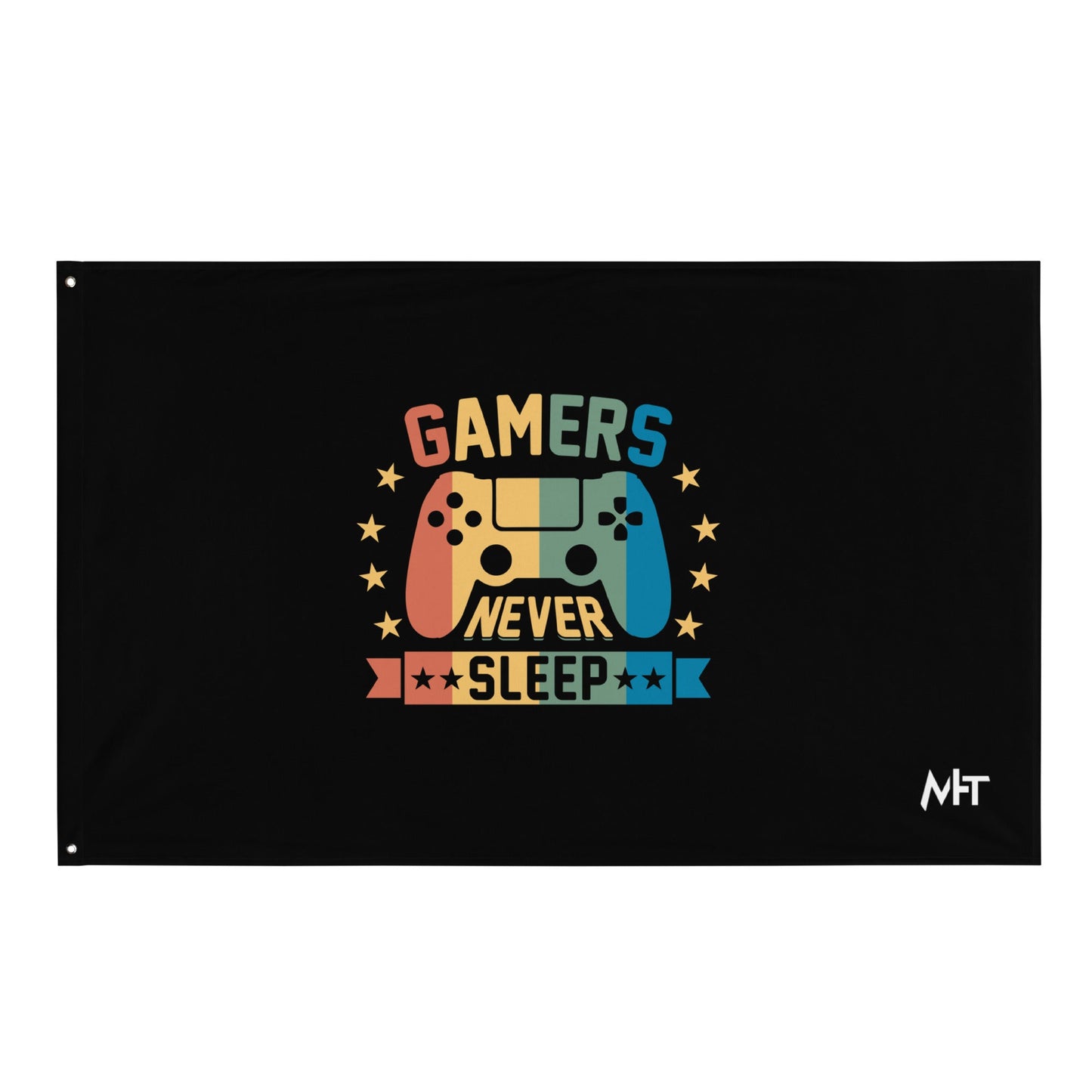 Gamers never sleep - Flag by DarkByteGear