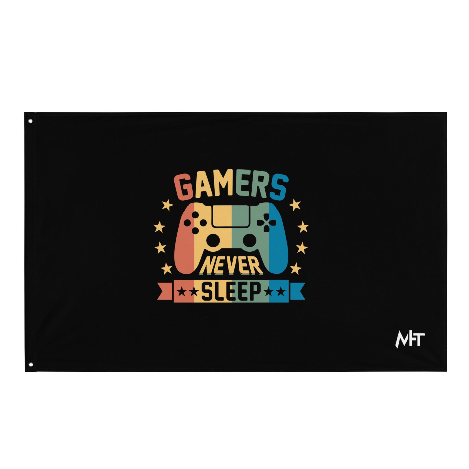 Gamers never sleep - Flag by DarkByteGear