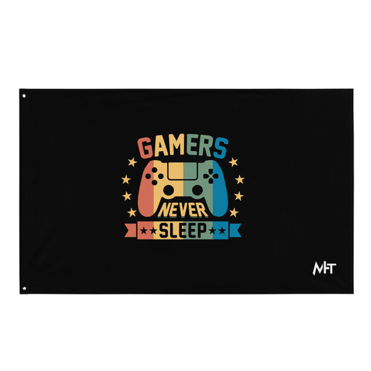 Gamers never sleep - Flag by DarkByteGear