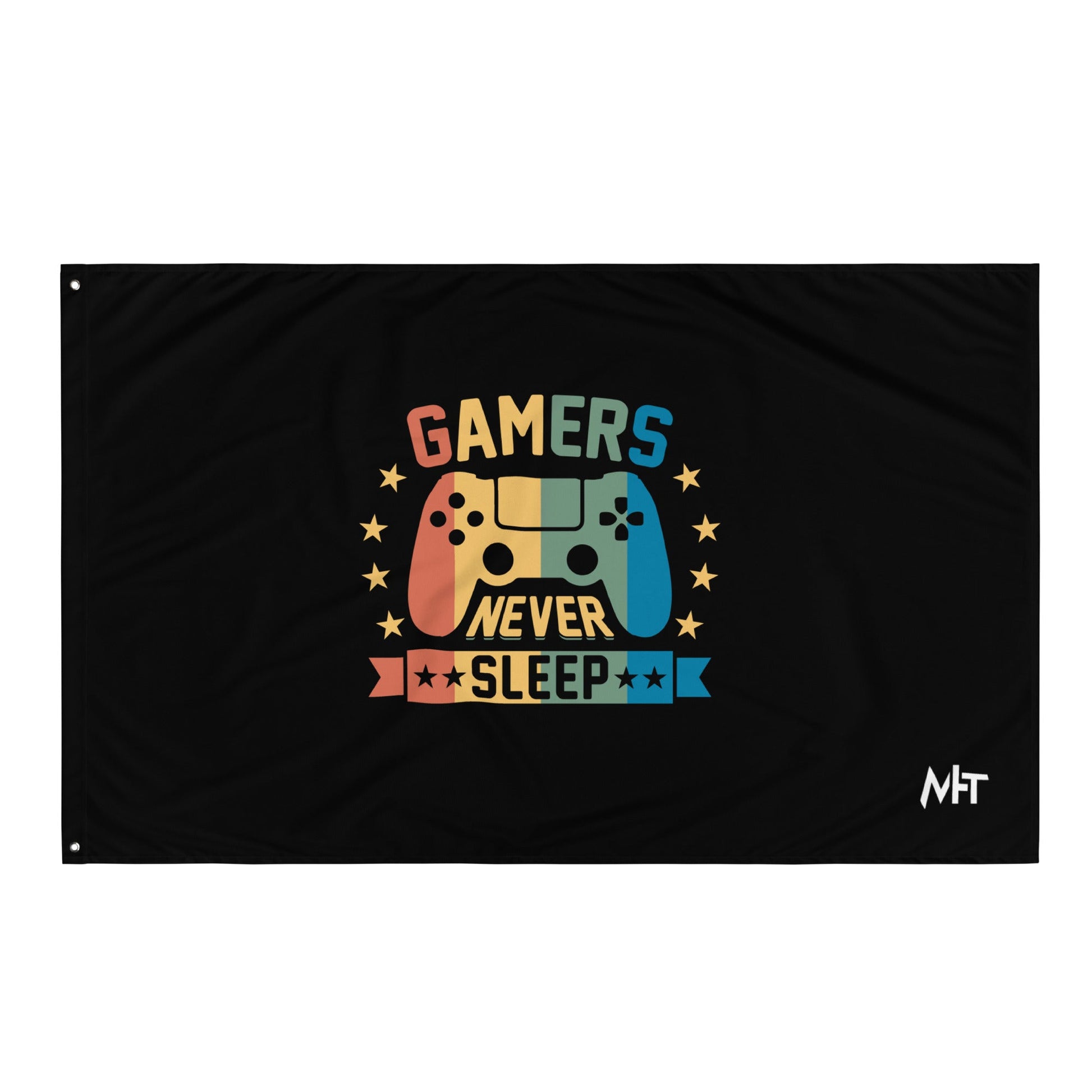 Gamers never sleep - Flag by DarkByteGear
