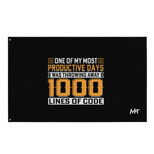 One of My Most Productive Days was throwing away 1000 lines of Code Flag by DarkByteGear