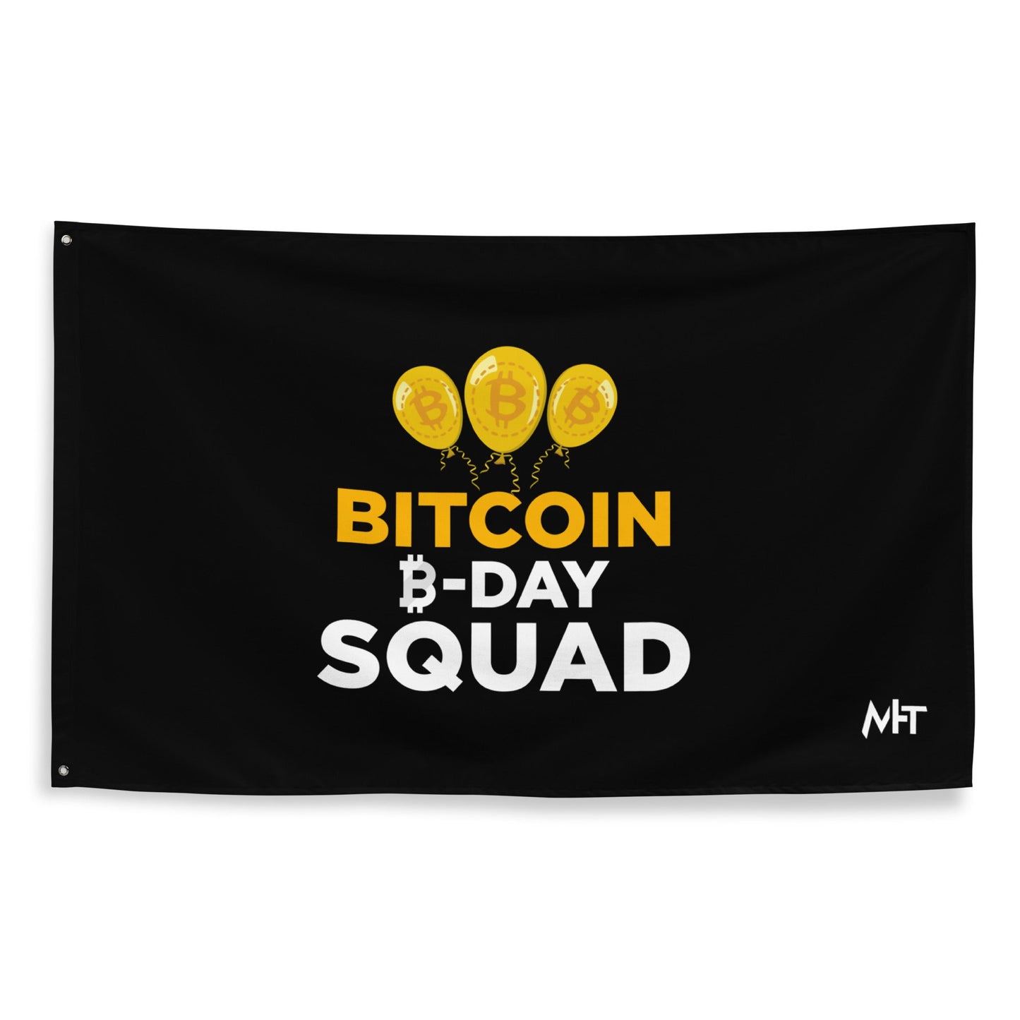 Bitcoin B-Day Squad - Flag by DarkByteGear