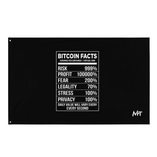 Bitcoin Facts - Flag by DarkByteGear
