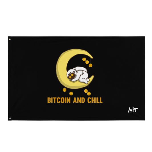 Bitcoin and Chill - Flag by DarkByteGear