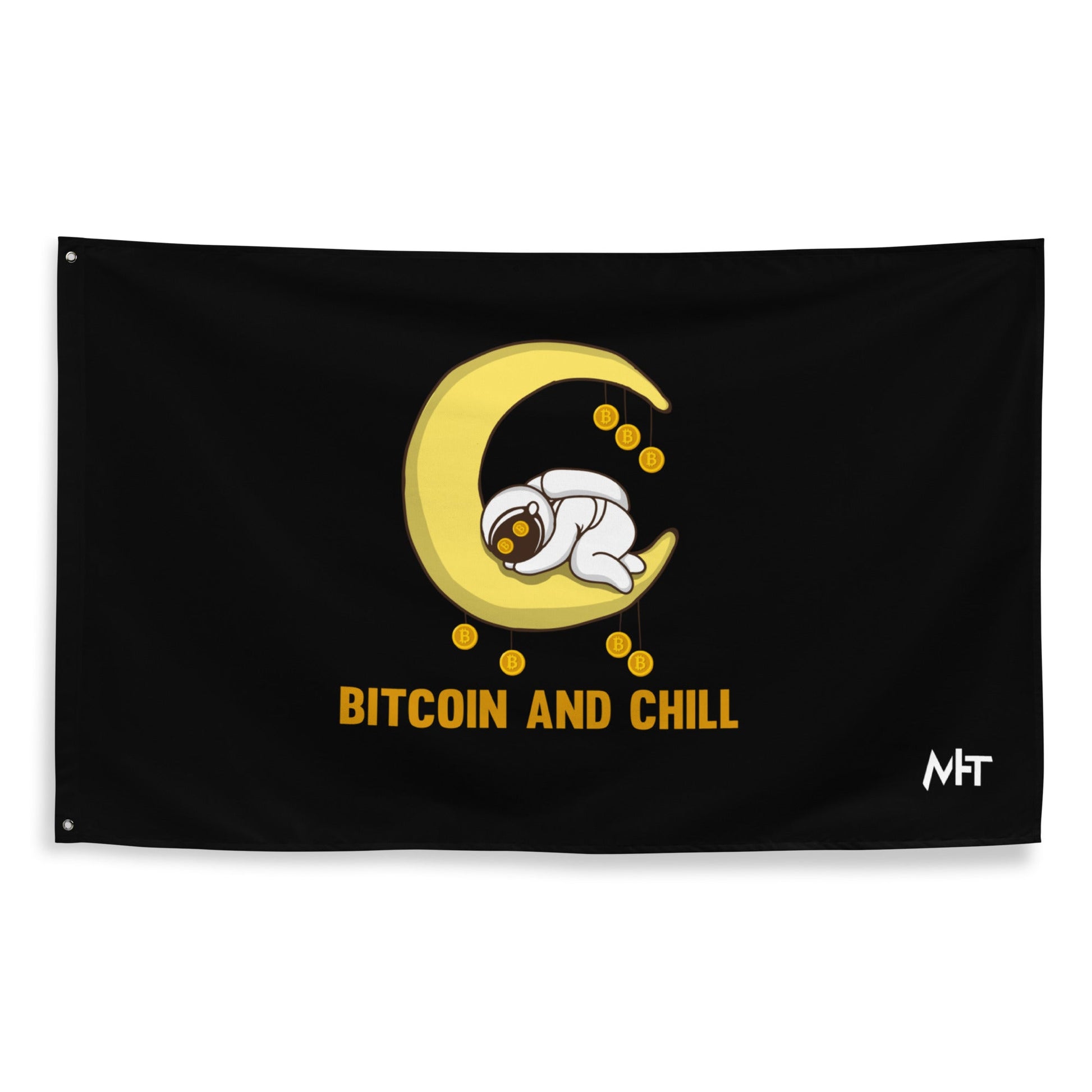 Bitcoin and Chill - Flag by DarkByteGear