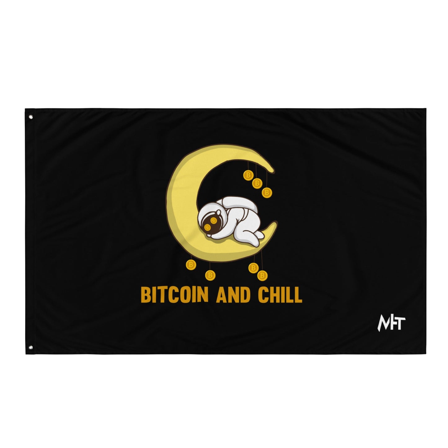 Bitcoin and Chill - Flag by DarkByteGear