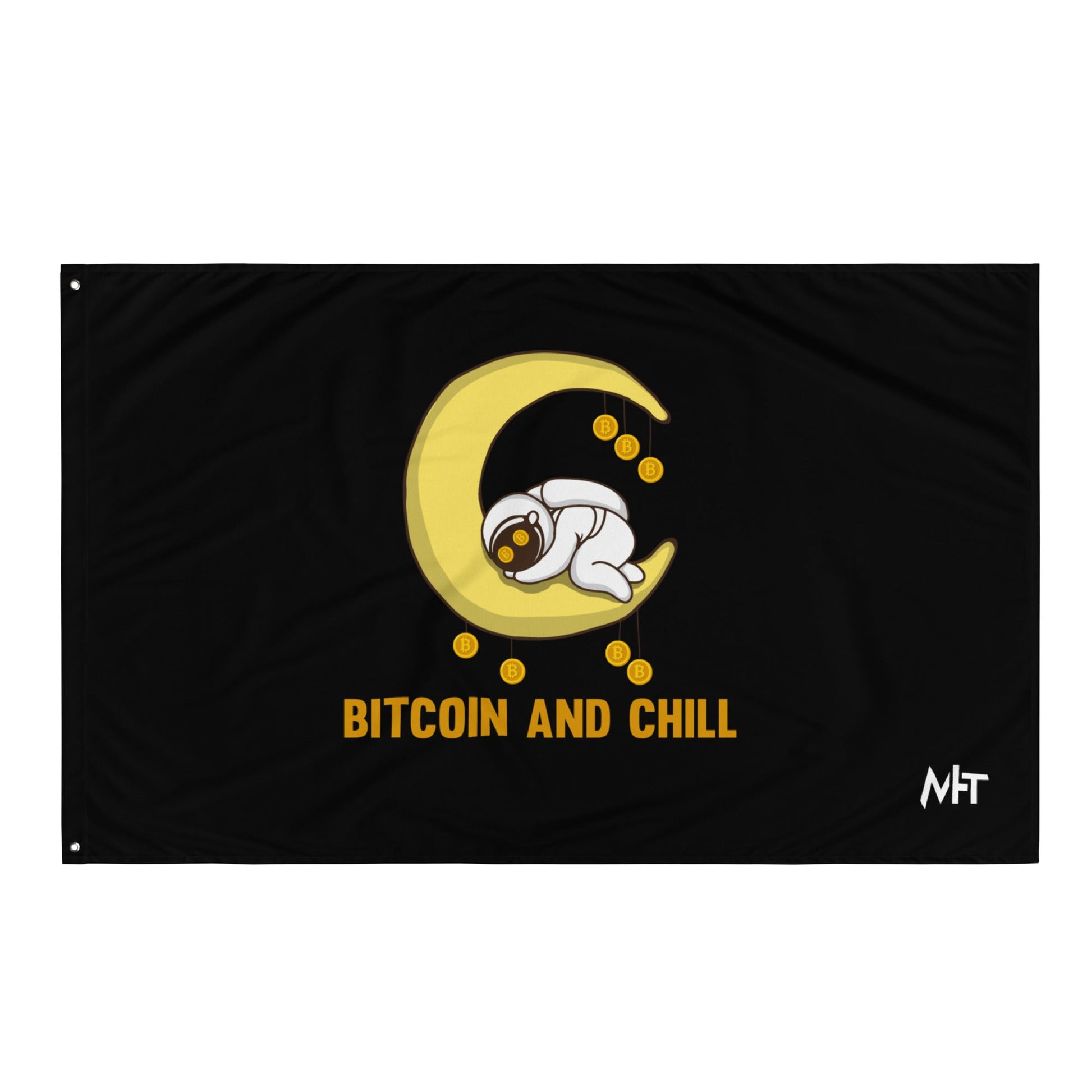 Bitcoin and Chill - Flag by DarkByteGear