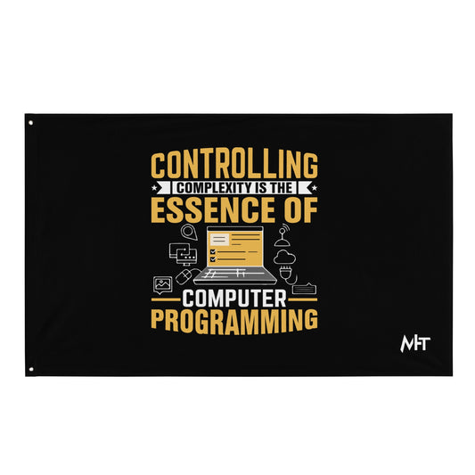 Controlling complexity is the Essence of Computer Programming Flag by DarkByteGear