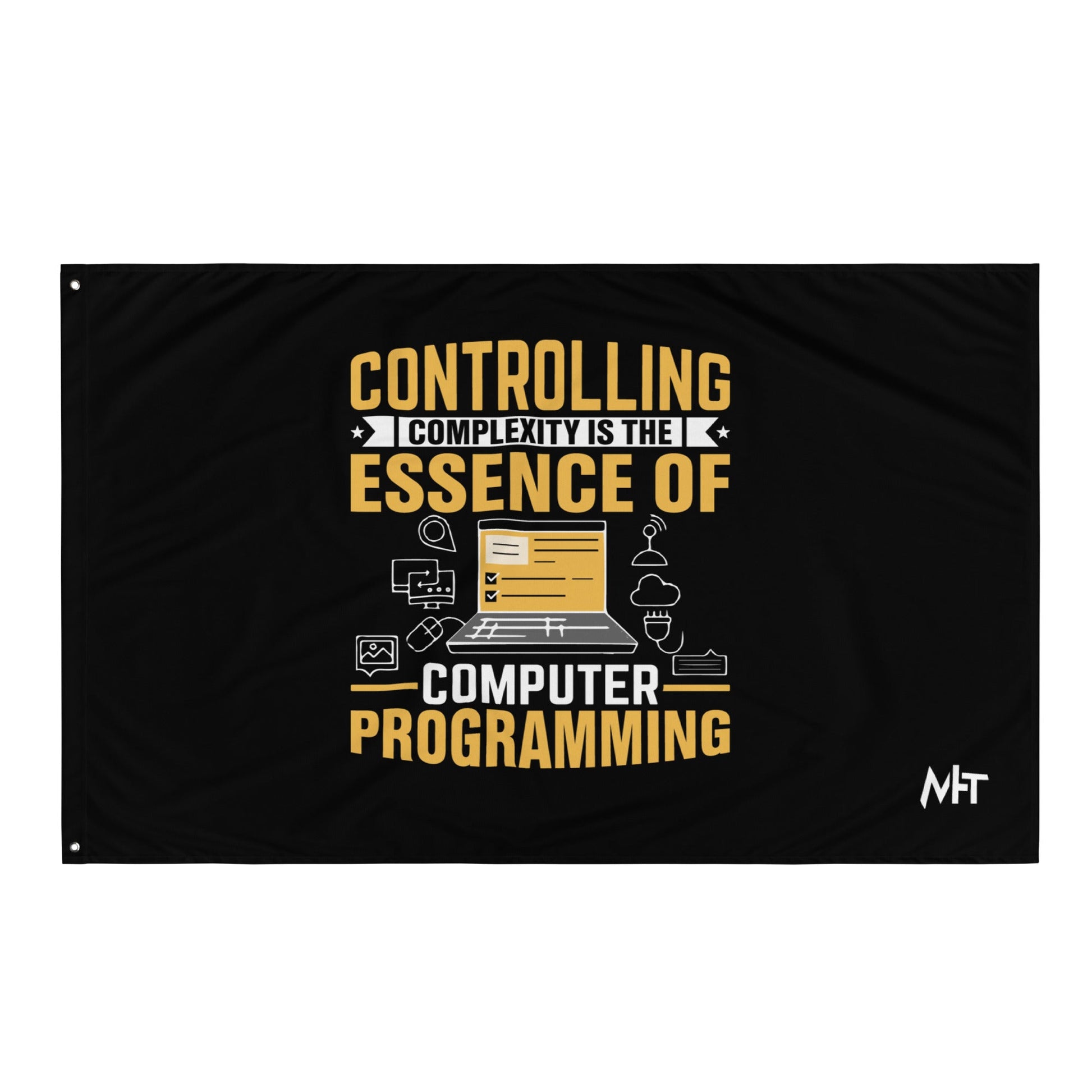 Controlling complexity is the Essence of Computer Programming Flag by DarkByteGear