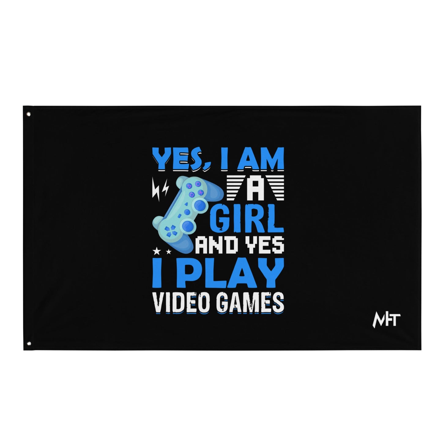 Yes, I am a Girl. Yes! I play Videogame Flag by DarkByteGear