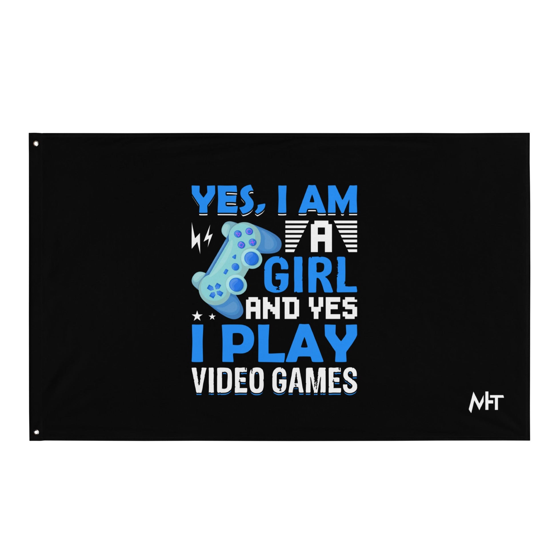 Yes, I am a Girl. Yes! I play Videogame Flag by DarkByteGear