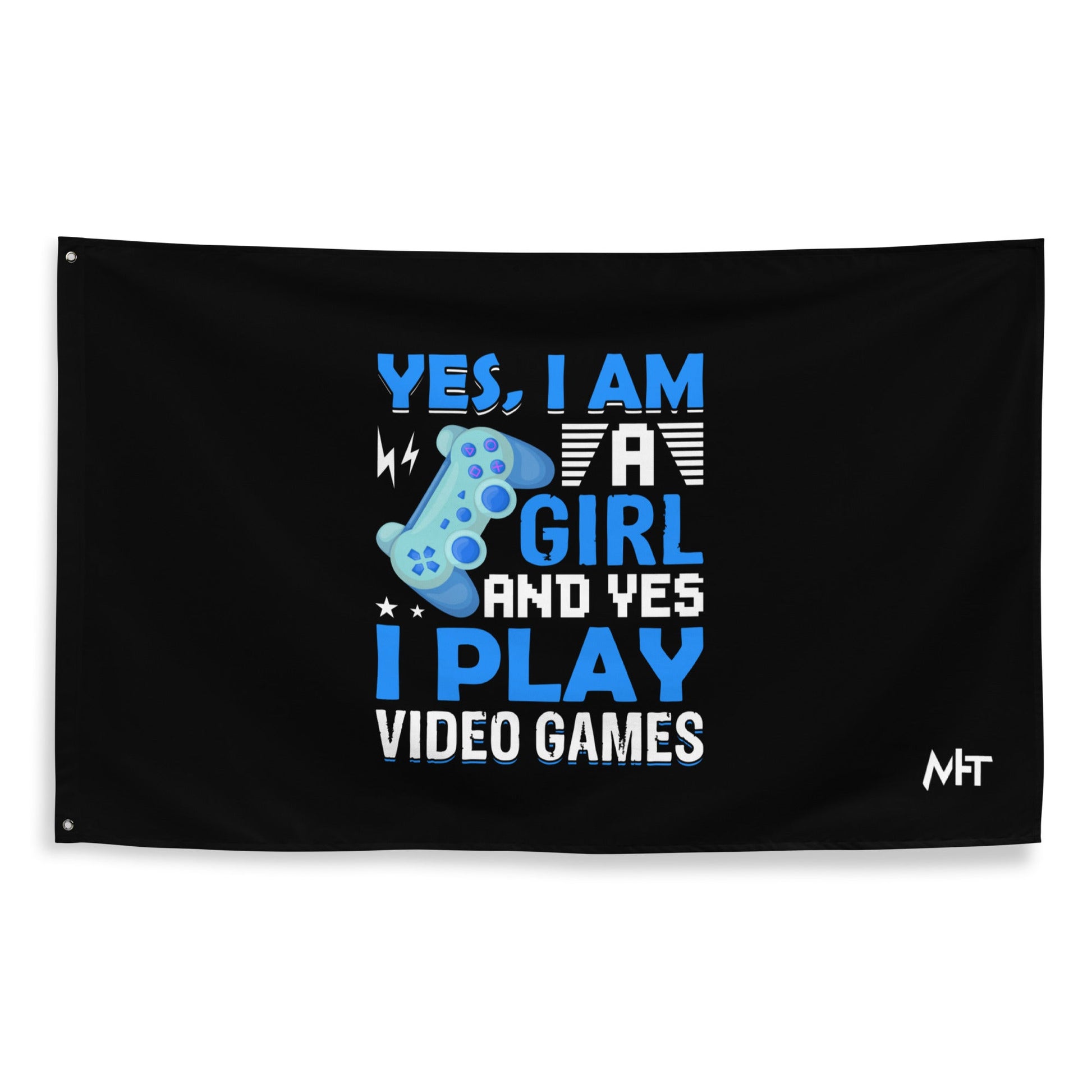 Yes, I am a Girl. Yes! I play Videogame Flag by DarkByteGear