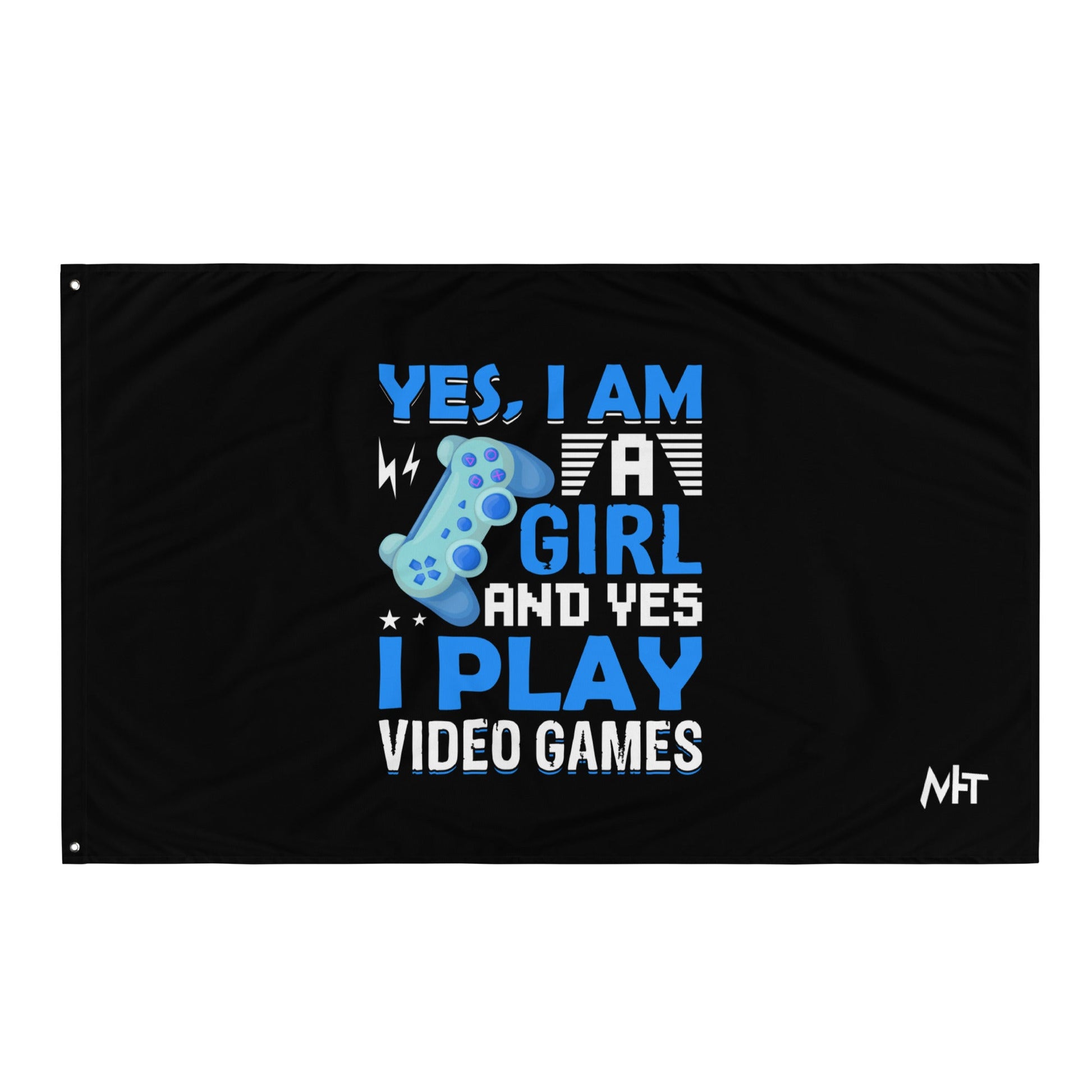 Yes, I am a Girl. Yes! I play Videogame Flag by DarkByteGear
