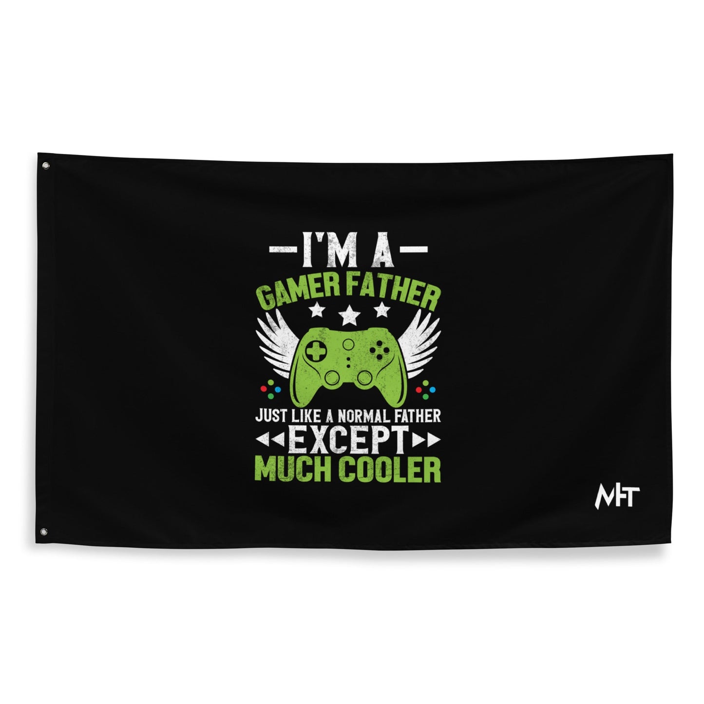 I am a Gamer Father - Flag by DarkByteGear