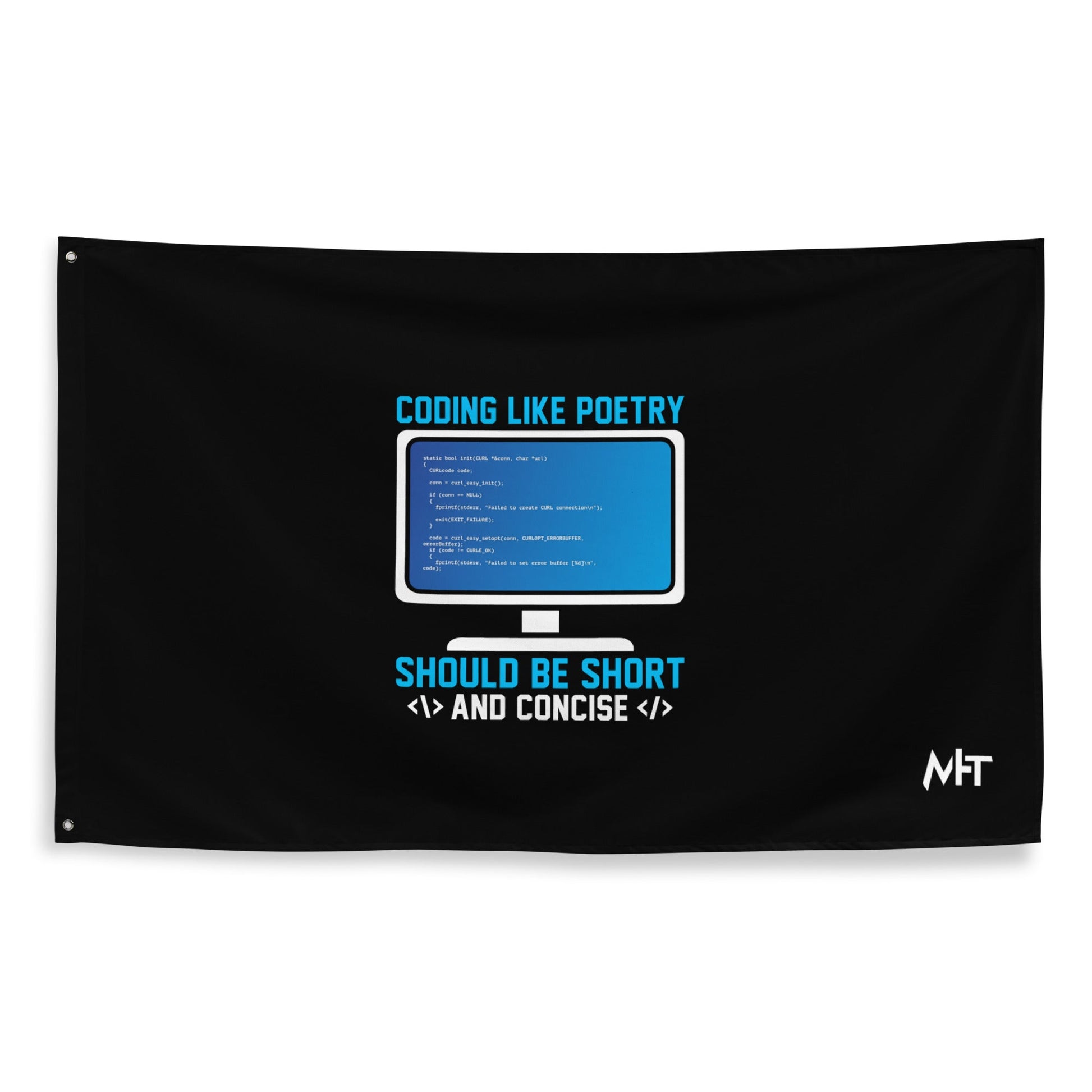 Coding like Poetry, should be short and concise Flag by DarkByteGear