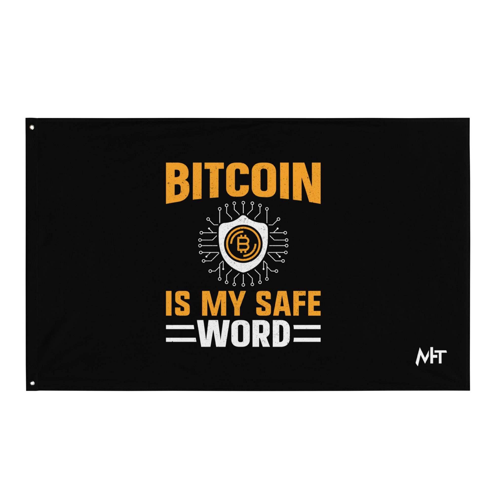 Bitcoin is My Safe Word - Flag by DarkByteGear