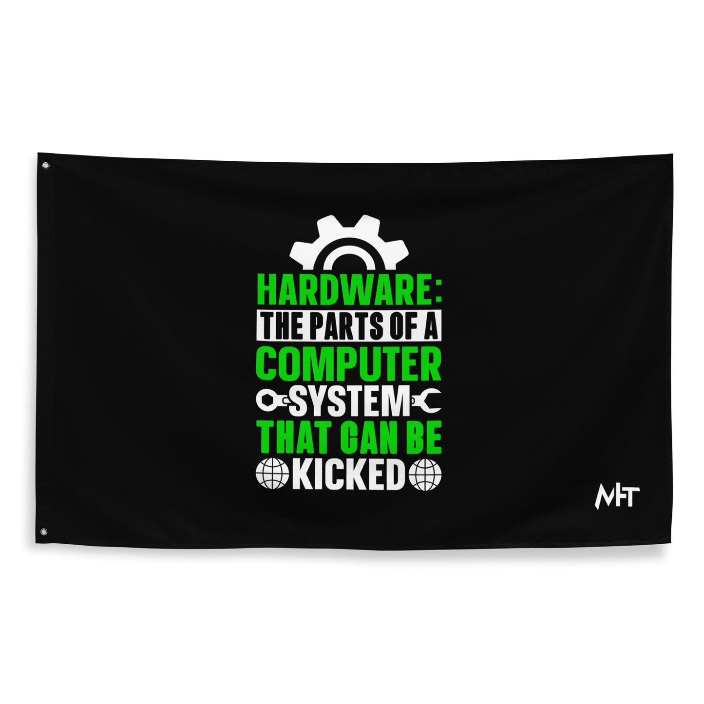 Hardware: The Part of a Computer System - Flag by DarkByteGear