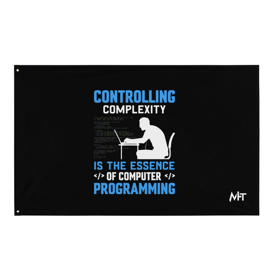 Controlling Complexity is the Essence of Computer Programming Flag by DarkByteGear