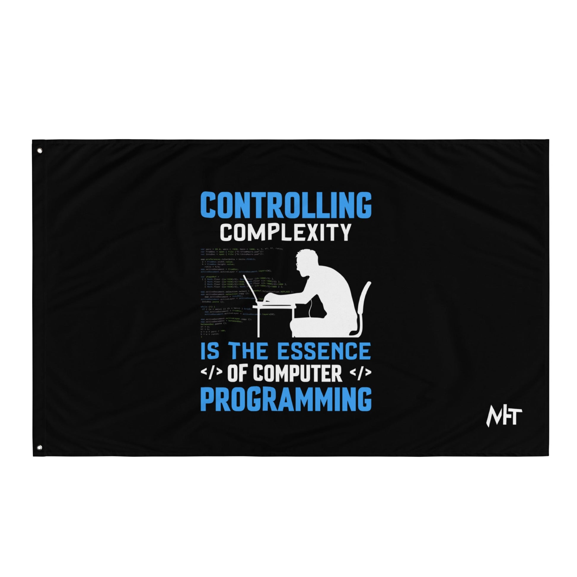 Controlling Complexity is the Essence of Computer Programming Flag by DarkByteGear