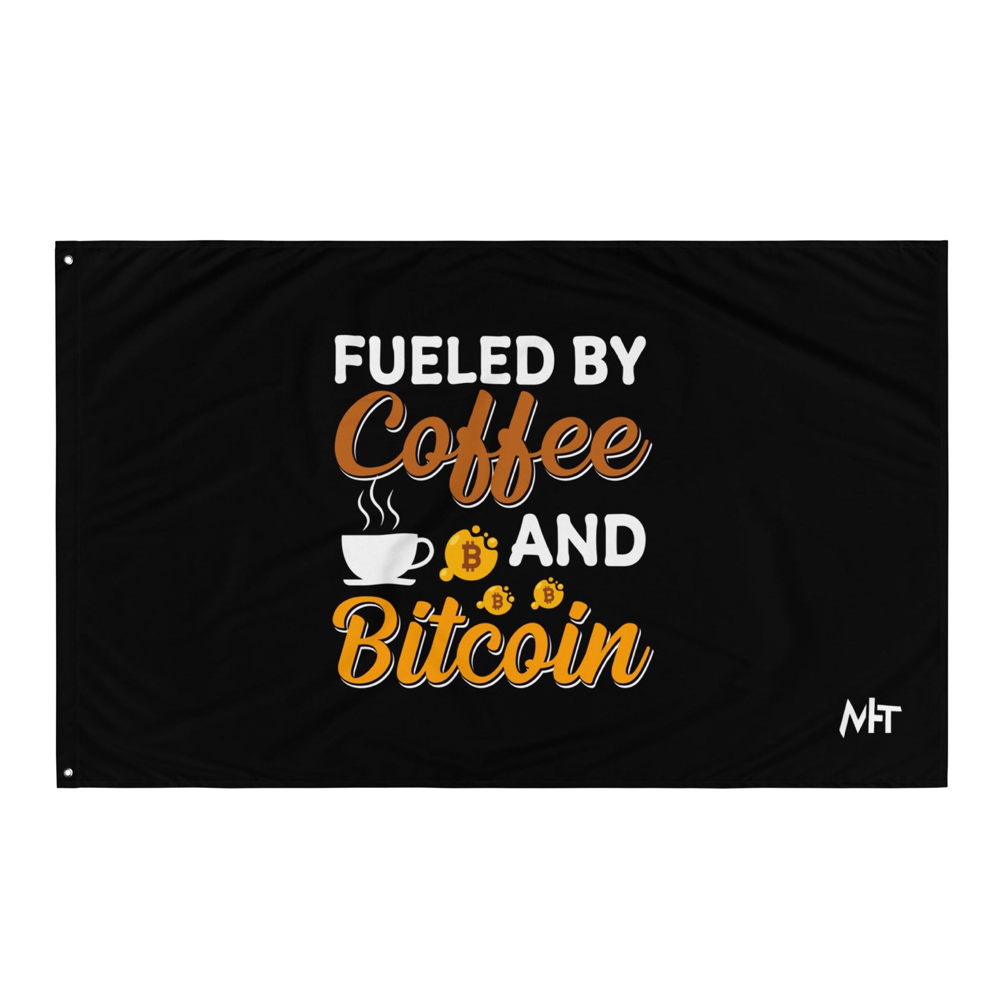 Fueled by Coffee and Bitcoin V1 - Flag by DarkByteGear