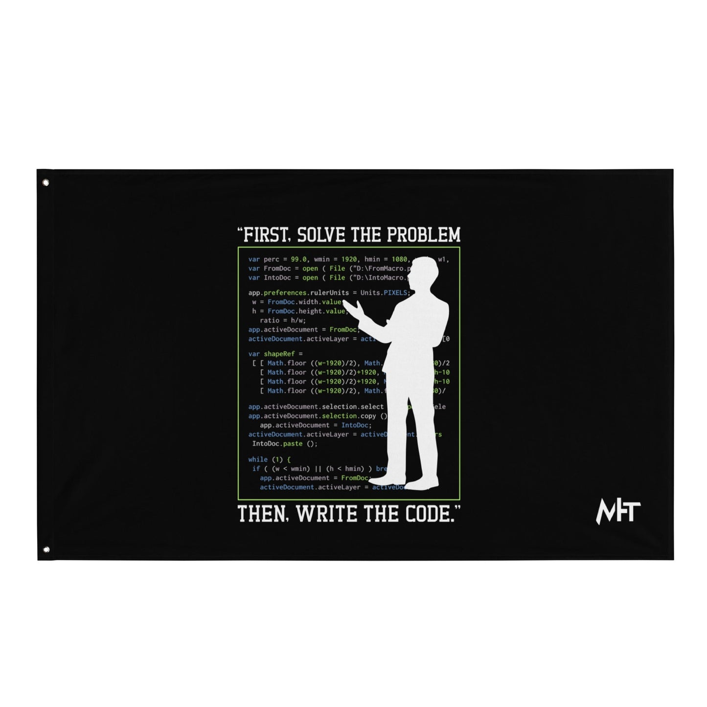 First, Solve the problem; then, Write the code V5 - Flag by DarkByteGear