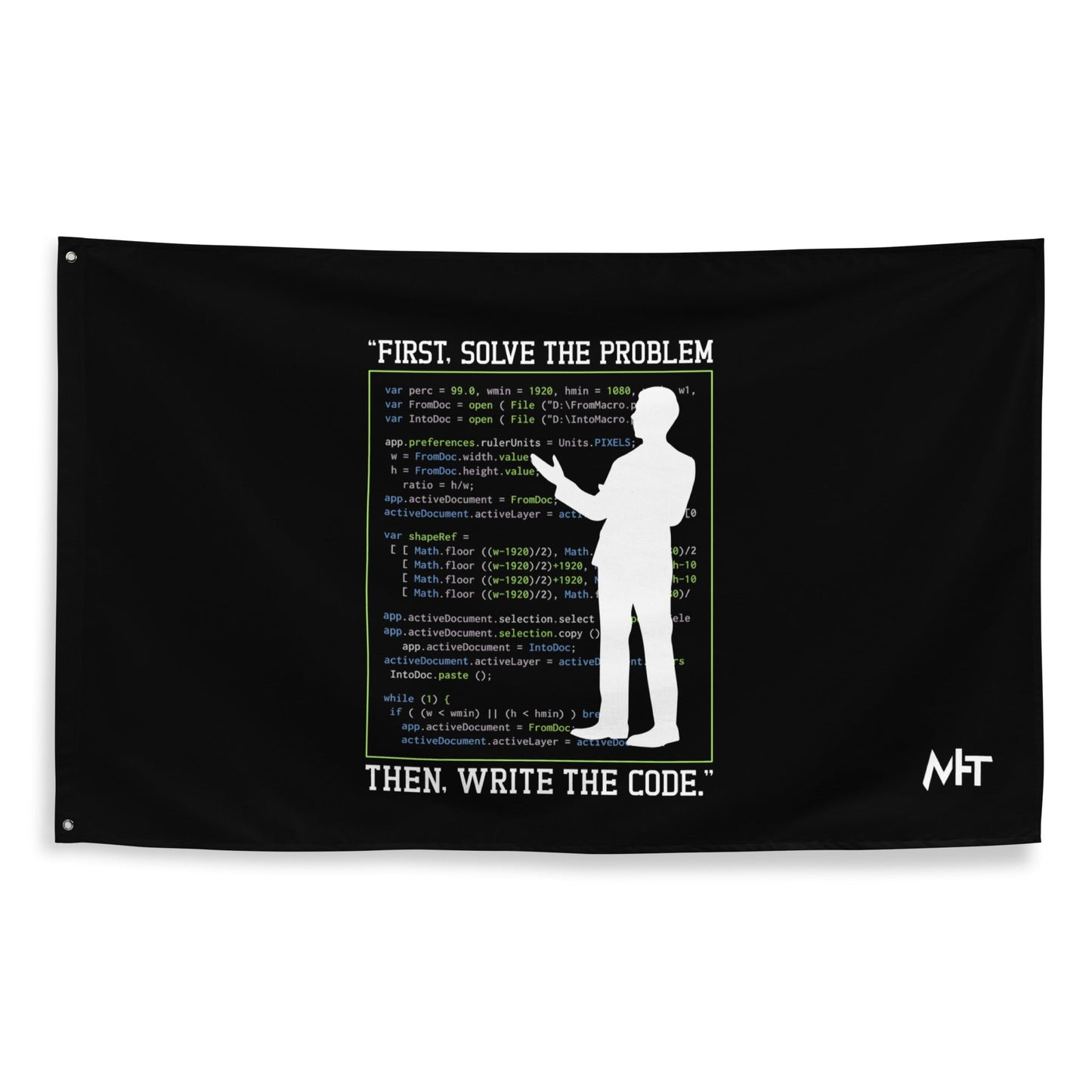 First, Solve the problem; then, Write the code V5 - Flag by DarkByteGear