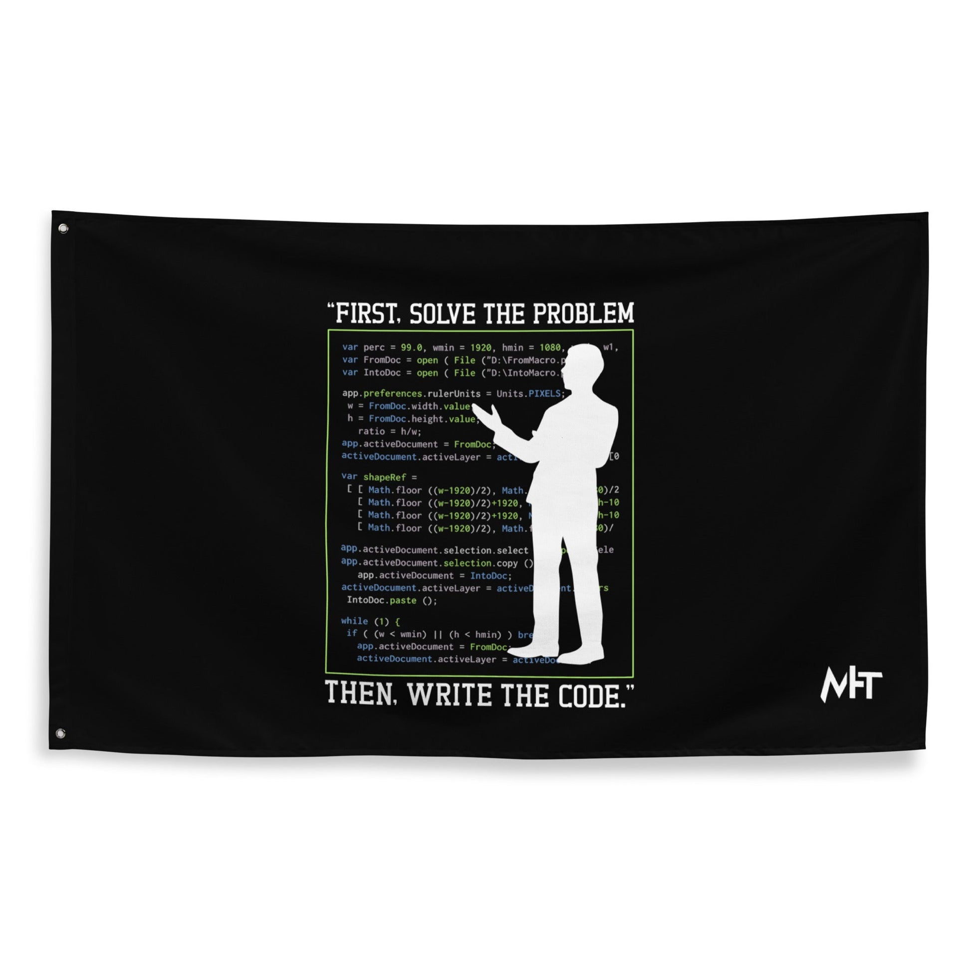 First, Solve the problem; then, Write the code V5 - Flag by DarkByteGear