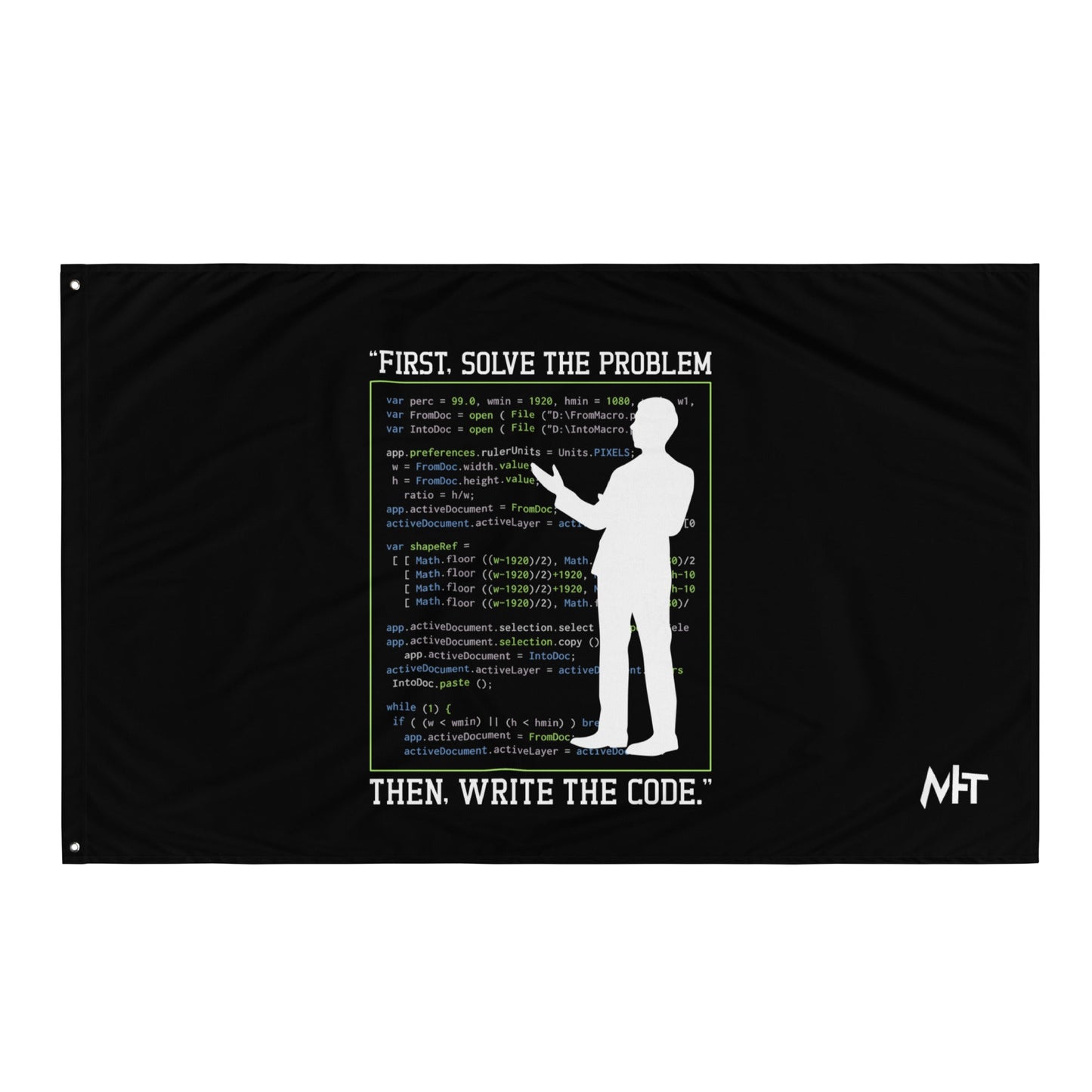 First, Solve the problem; then, Write the code V5 - Flag by DarkByteGear
