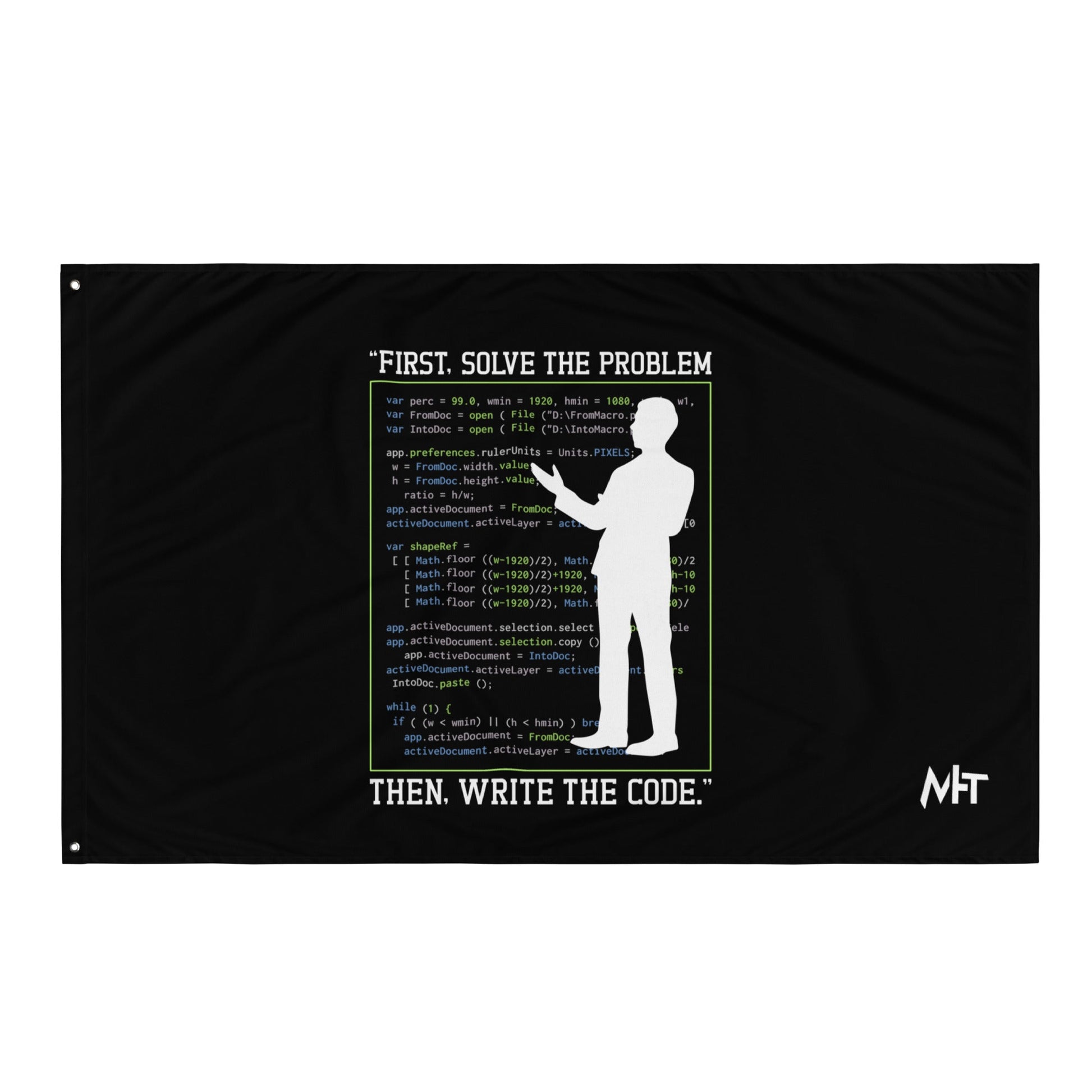 First, Solve the problem; then, Write the code V5 - Flag by DarkByteGear