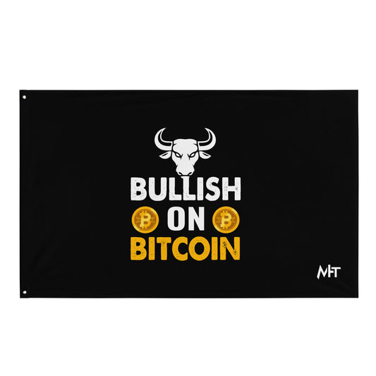 Bullish On Bitcoin - Flag by DarkByteGear